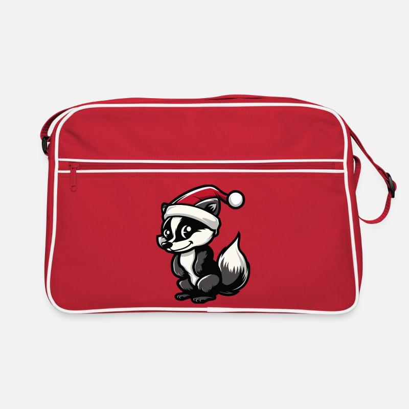 Skunk Christmas Retro Bag