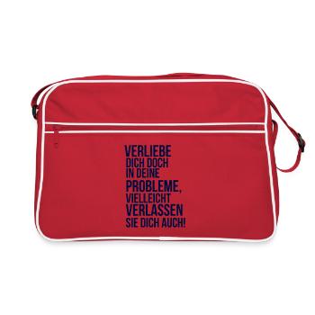 about going wild - fall in love with your problem - Retro Bag - red/white - Front