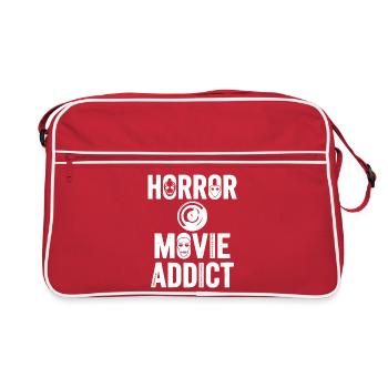 horror movie addict - Retro Bag - red/white - Front