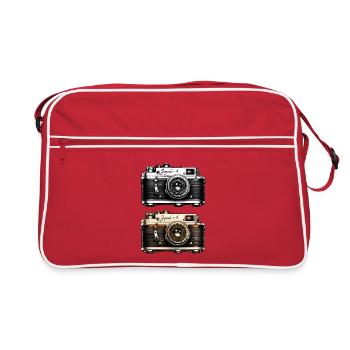 Twin Vintage Camera Duo - Retro Bag - red/white - Front