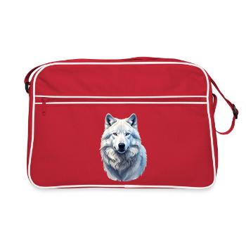 Arctic wolf - Retro Bag - red/white - Front