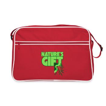 Le cadeau de la nature Vert Bambou - Sac Retro - rouge/blanc - Devant