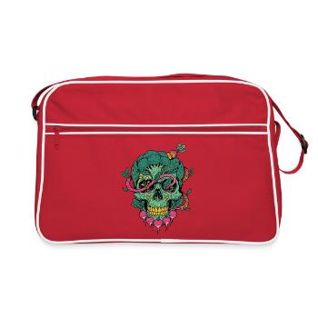Crâne de légume avec spirales végétales - Sac Retro - rouge/blanc - Devant