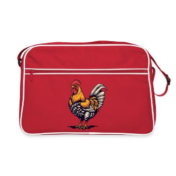 Chicken, Chickens, Farmers, Agriculture - Retro Bag - red/white - Front