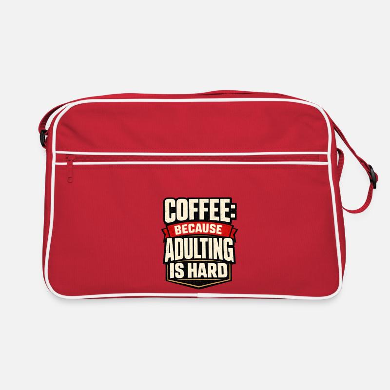 Coffee: Because adulthood is hard Retro Bag