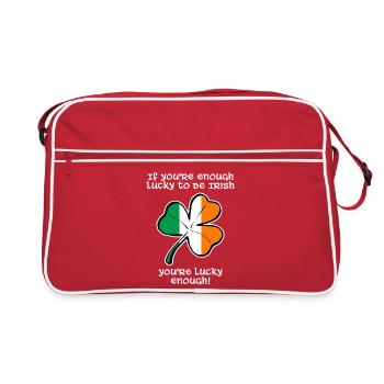 Assez chanceux pour être Irlandais - Sac Retro - rouge/blanc - Devant