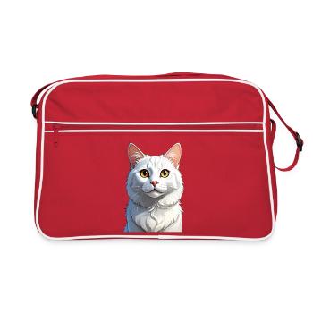 White Cat - Retro Bag - red/white - Front