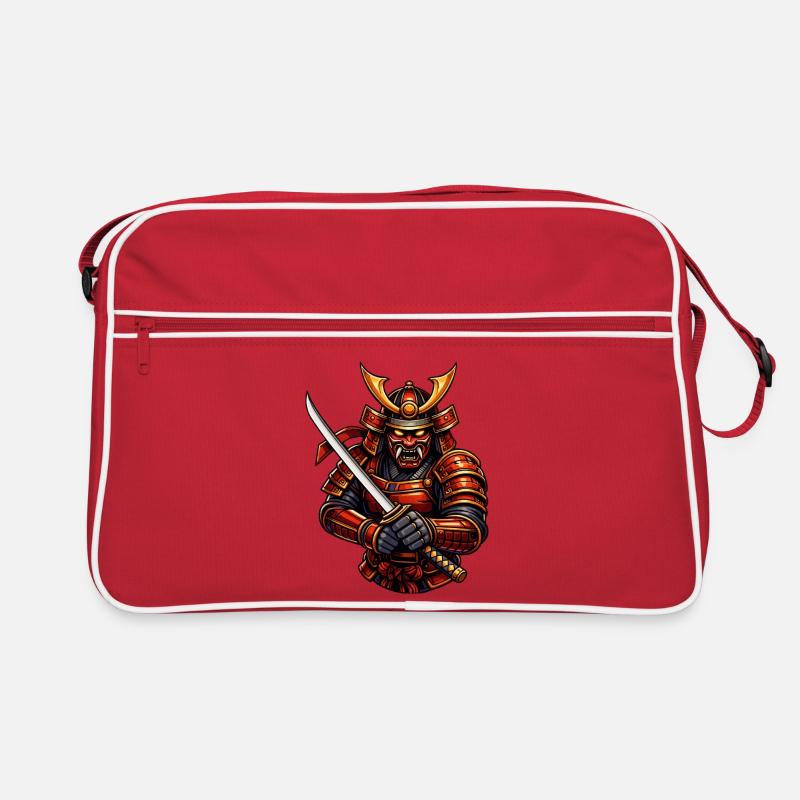 Kampfkunst-Samurai mit Schwert Retro Tasche