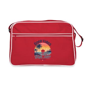 Vibes High Tides Sunset - Retro Bag - red/white - Front