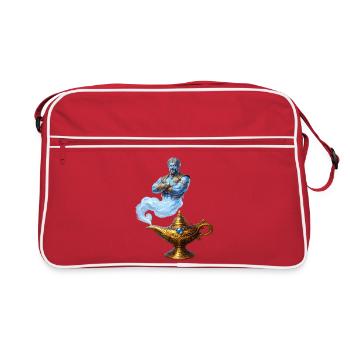 Génie bleu de Golden Lamp - Sac Retro - rouge/blanc - Devant