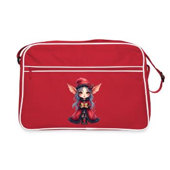 Fée de Noël du manteau rouge - Sac Retro - rouge/blanc - Devant