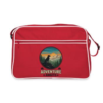 Randonnée - Aventure en plein air - L’aventure attend - Sac Retro - rouge/blanc - Devant