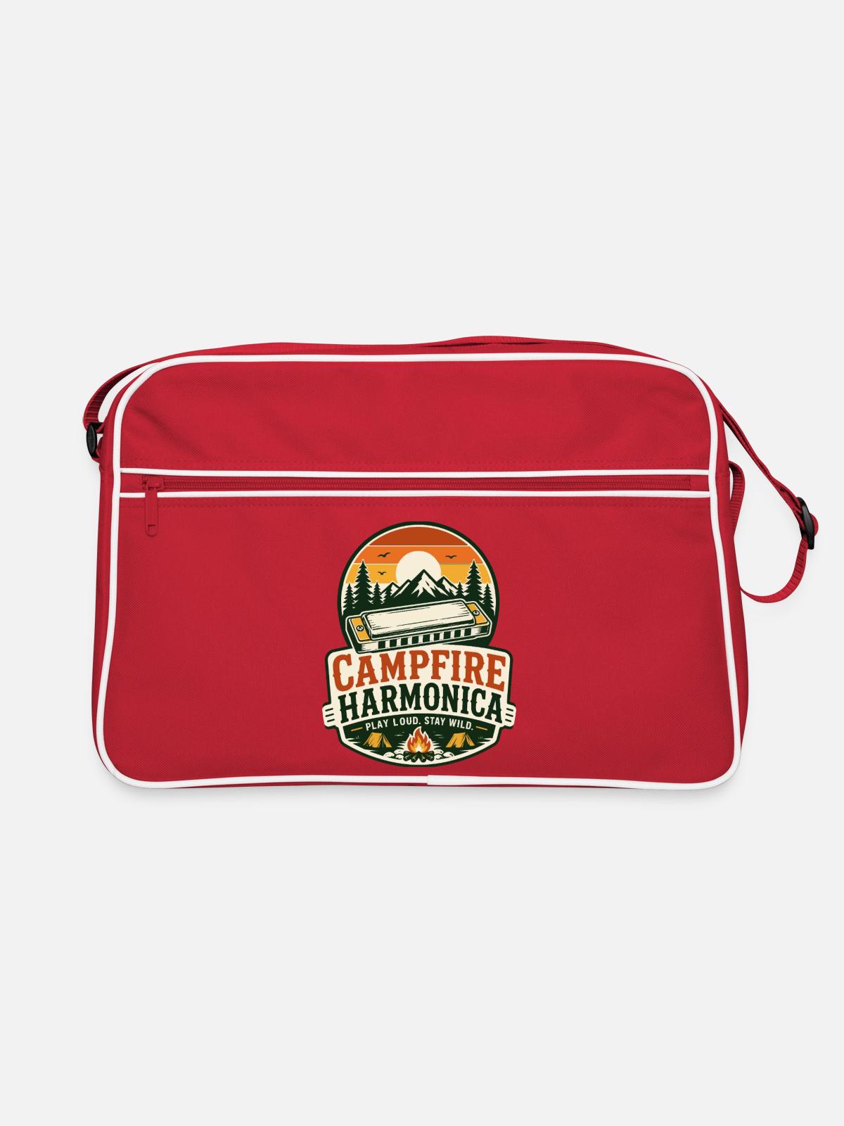 Instrument: Harmonica, Campfire-Music, Harmonica - Retro Bag - red/white - Front