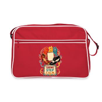 SHINE STEP CALM - Retro Bag - red/white - Front