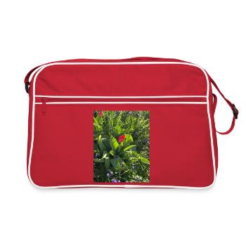 Tulips in the spring garden - Retro Bag - red/white - Front