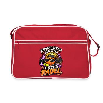 I Need Padel - Padel Spruch - Retro Tasche - Rot/Weiß - Vorne