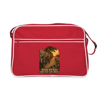 Bevor wir wussten, wie schnell das Leben vorangeht - Retro Tasche - Rot/Weiß - Vorne