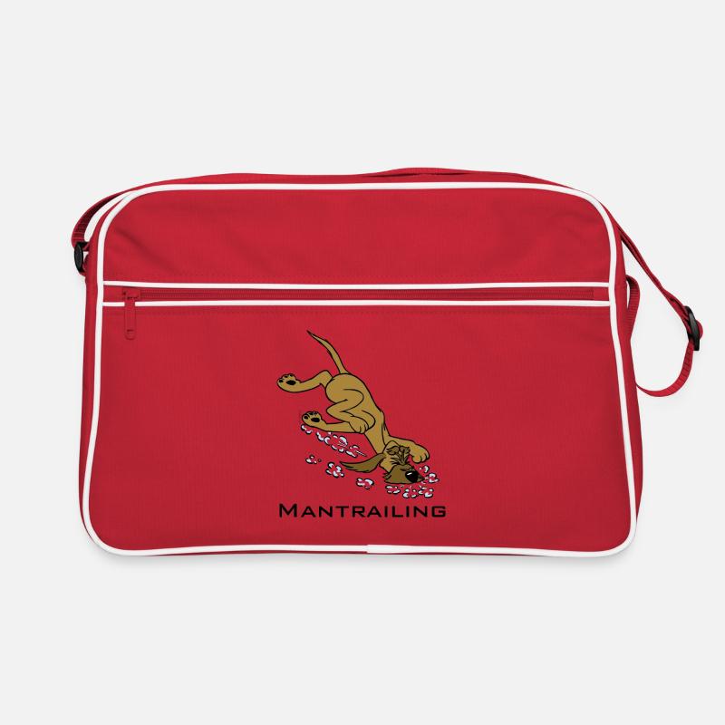 Mantrailing - Retro Tasche - Rot/Weiß