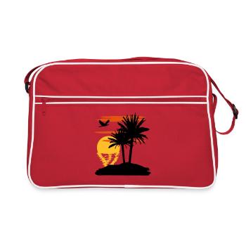 Sonnenuntergang - Sunset - Sac Retro - rouge/blanc - Devant