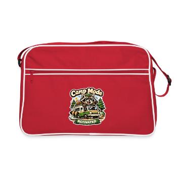 Camping en caravane Voyage Camper Vie de camping - Sac Retro - rouge/blanc - Devant