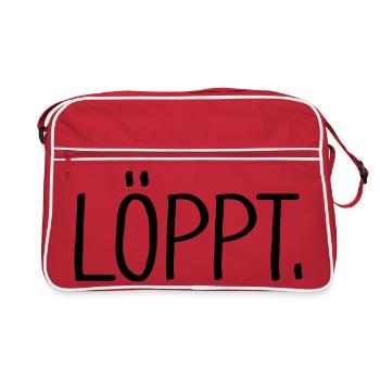 löppt - Retro Tasche - Rot/Weiß - Vorne
