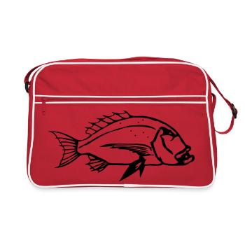 Dentex - Sac Retro - rouge/blanc - Devant