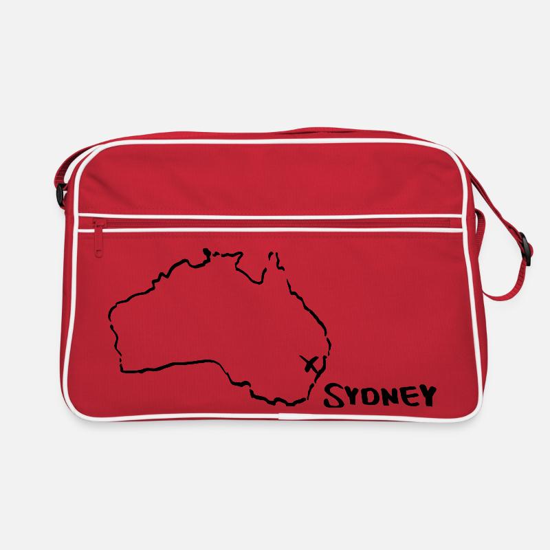 sydney - Retro Tasche - Rot/Weiß