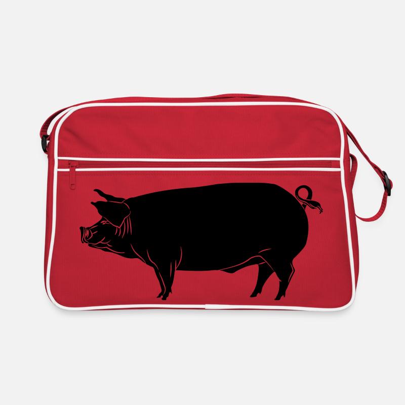 Pig shadow image logo Retro Bag