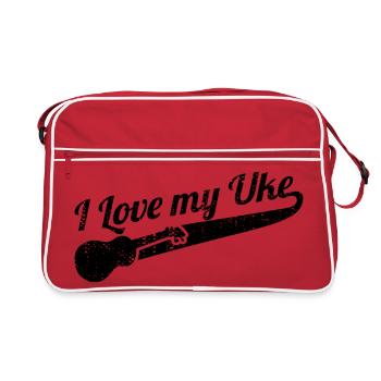 Ukulele Lovers - Retro Bag - red/white - Front