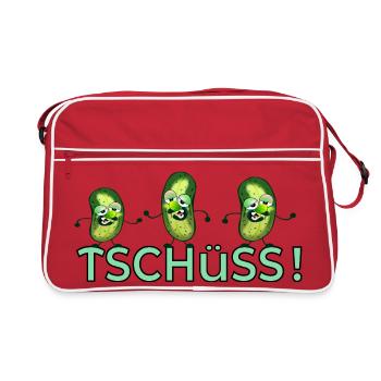 TSCHÜSS ABSCHIED GEWÜRZGURKEN - Retro Tasche - Rot/Weiß - Vorne