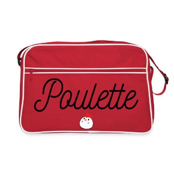 Chick nickname hen cute gift humor - Retro Bag - red/white - Front