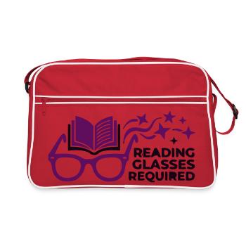 Livre de lunettes de lecture qui dit Vector - Sac Retro - rouge/blanc - Devant