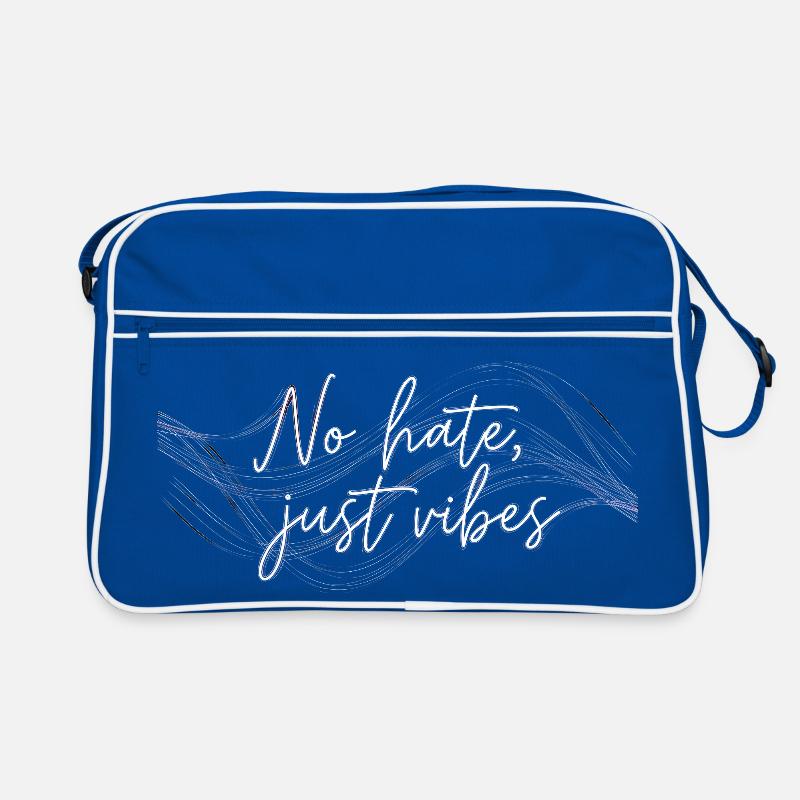 No Hate Just Vibes Retro Tasche