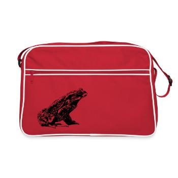 Kröte / Bufo Bufo / Grafik - Retro Tasche - Rot/Weiß - Vorne