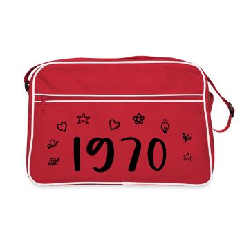 1970 Jubiläum 1970 Retro 1970 - Retro Tasche - Rot/Weiß - Vorne
