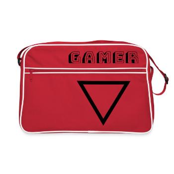 GAMER GAMING GEEK VIDEO GAME TREND DIGITALISM - Retro Bag - red/white - Front