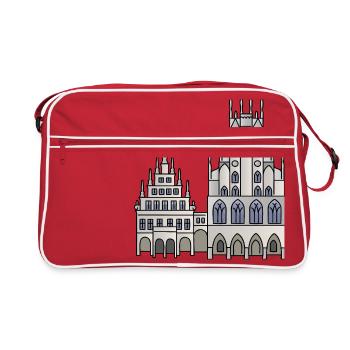 Mairie de Münster c - Sac Retro - rouge/blanc - Devant