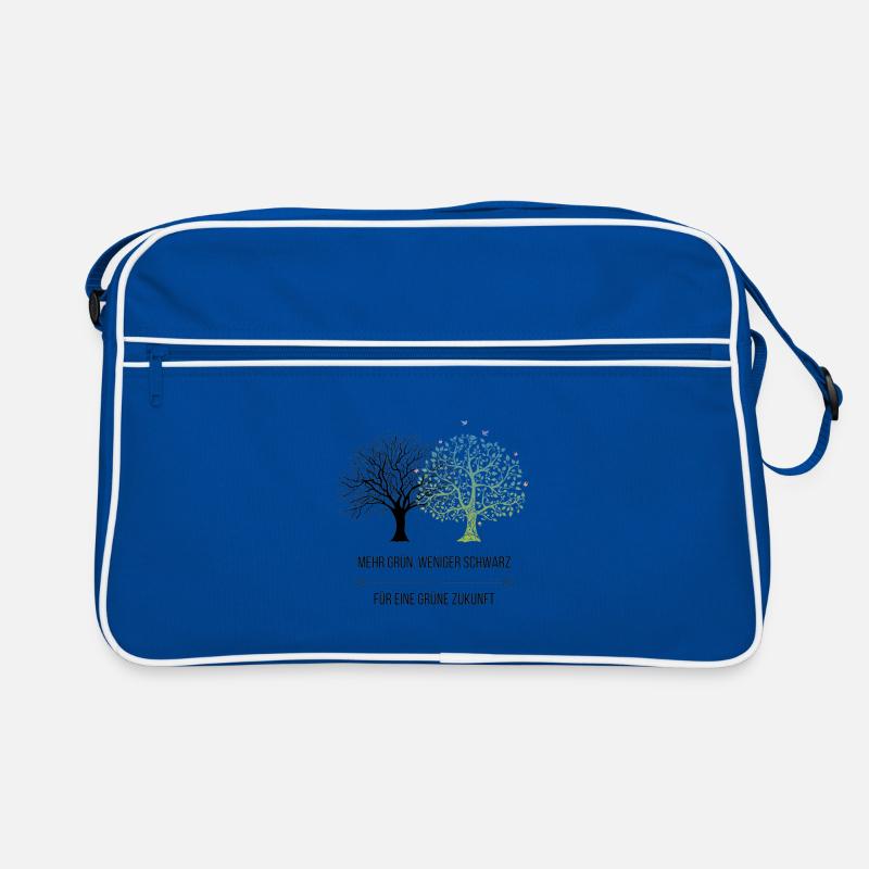Plus de vert, moins de noir pour un avenir vert Sac Retro