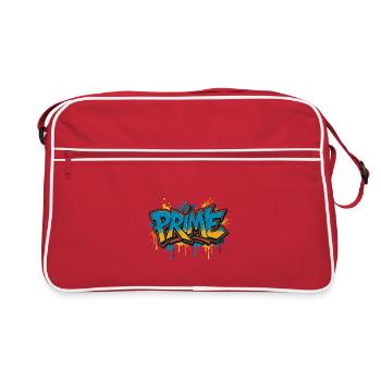 Prime Graffiti Neon Splash - Retro Tasche - Rot/Weiß - Vorne