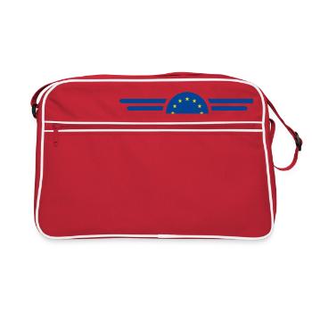 EU-Style: Modisch und vereint - Retro Tasche - Rot/Weiß - Vorne