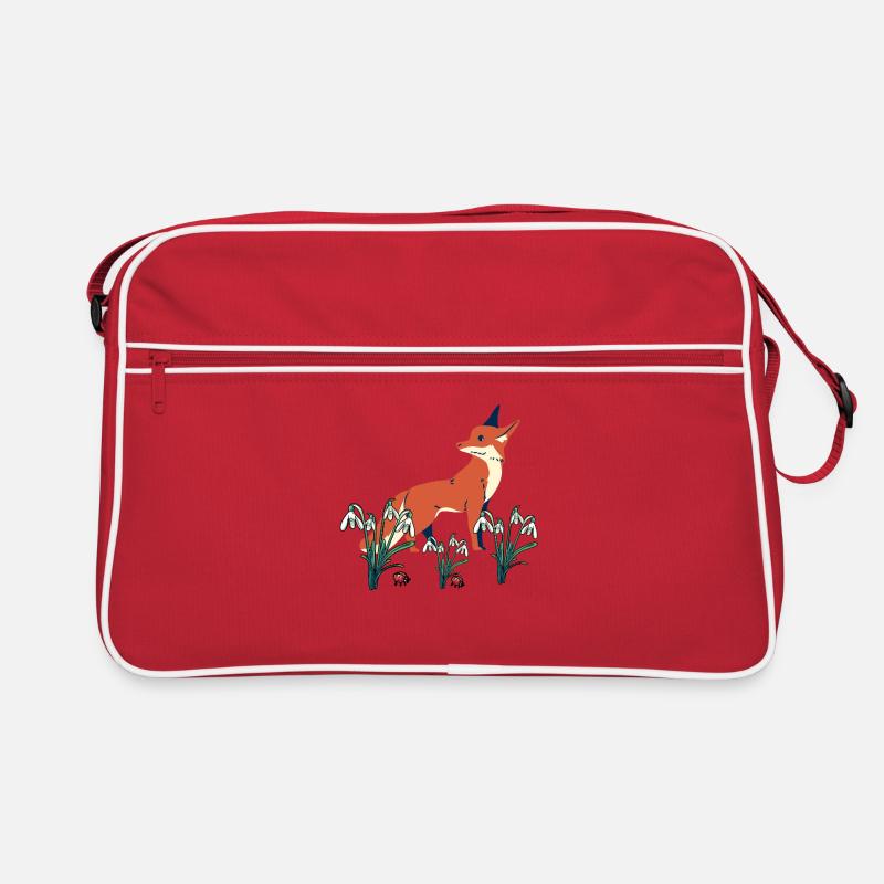 Spring Snowdrops Fox Foxes Retro Bag
