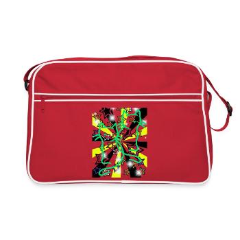Retro Cat Cats 60s Vintage - Retro Bag - red/white - Front