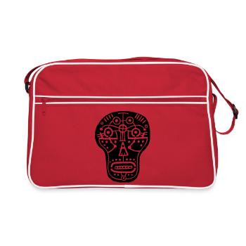tête de mort t-shirt - Sac Retro - rouge/blanc - Devant