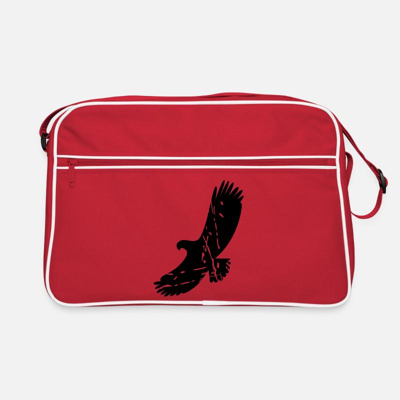 Adler - Retro Tasche - Rot/Weiß