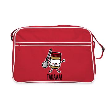 Tadaaa! Happy peanut butter with spoon - Sac Retro - rouge/blanc - Devant