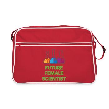 Future Female Scientist - Retro Bag - red/white - Front