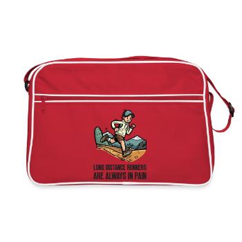 Langstreckenläufer haben immer Schmerzen - Retro Tasche - Rot/Weiß - Vorne