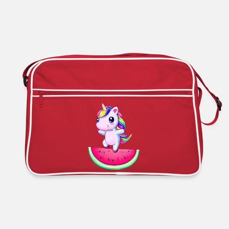 Licorne dansant sur pastèque - Drôle Sac Retro