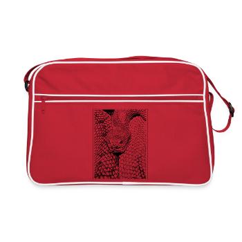 L'élégance reptilienne. - Sac Retro - rouge/blanc - Devant
