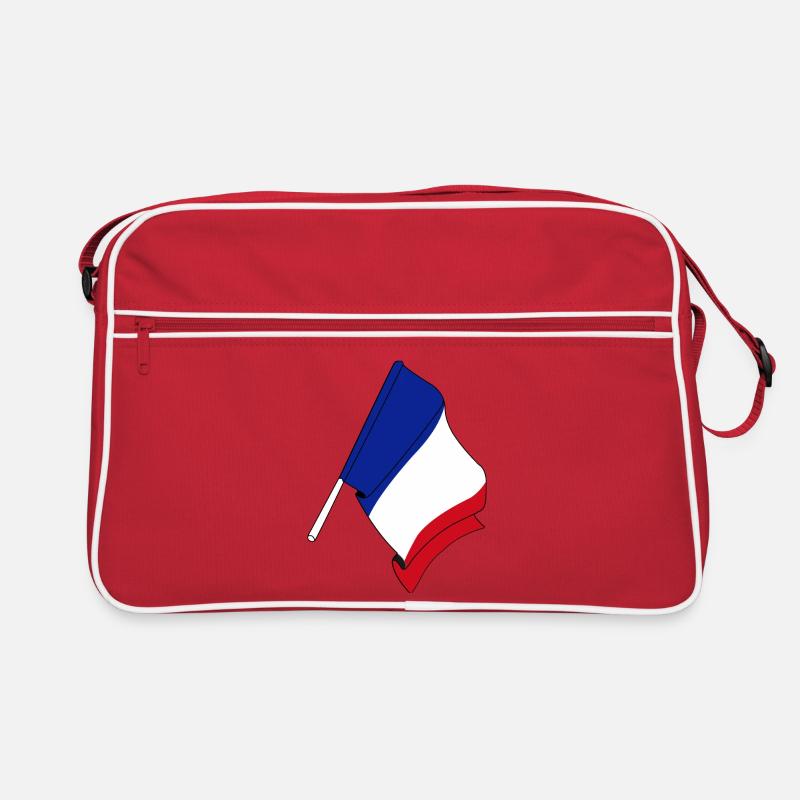 Flagge: Frankreich - Retro Tasche - Rot/Weiß